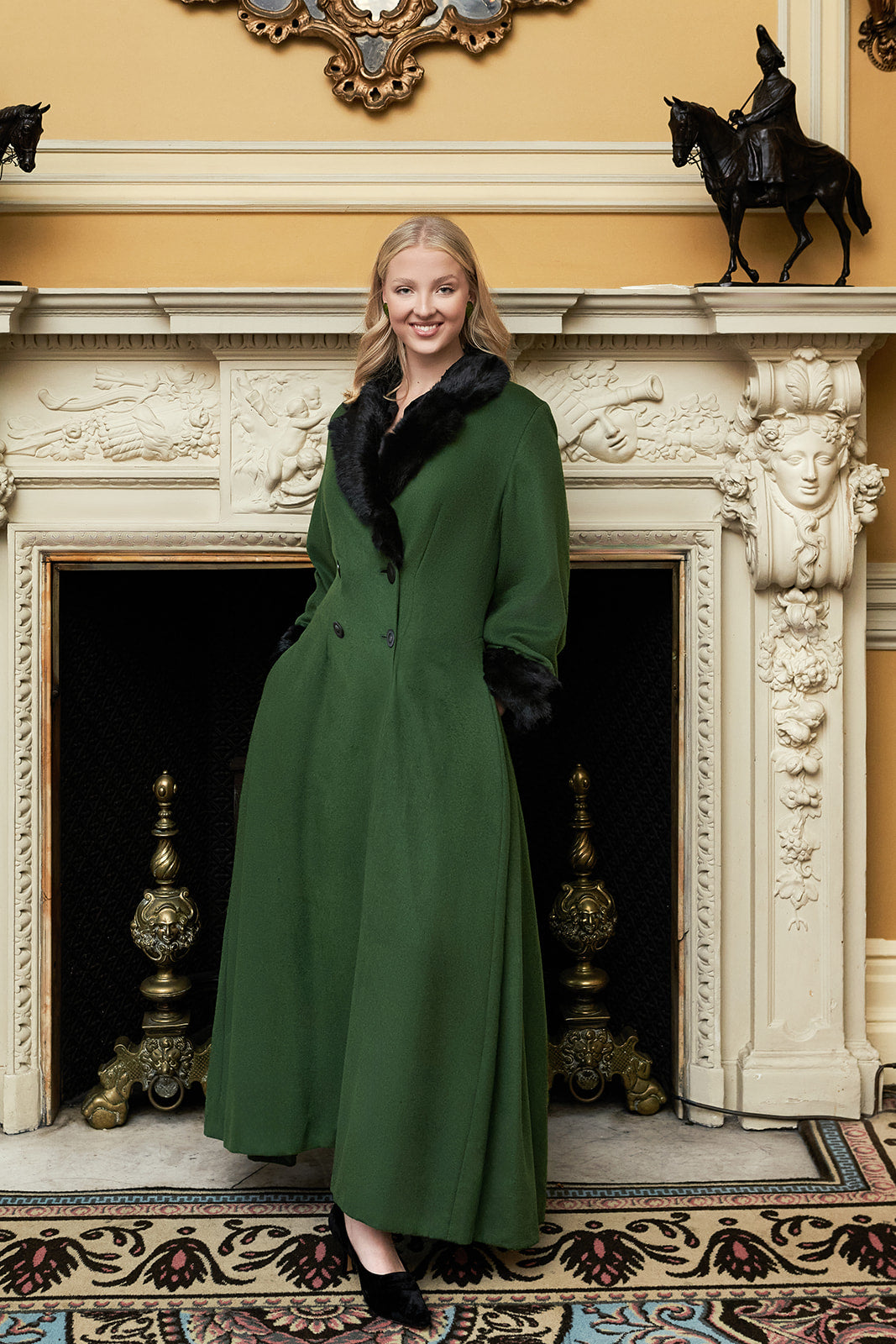 Emerald green coat uk best sale