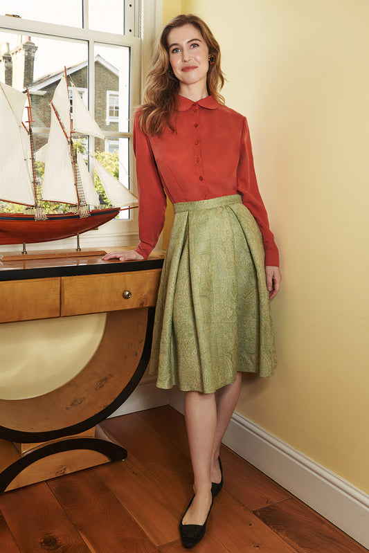 Renaissance Paisley A-line Skirt