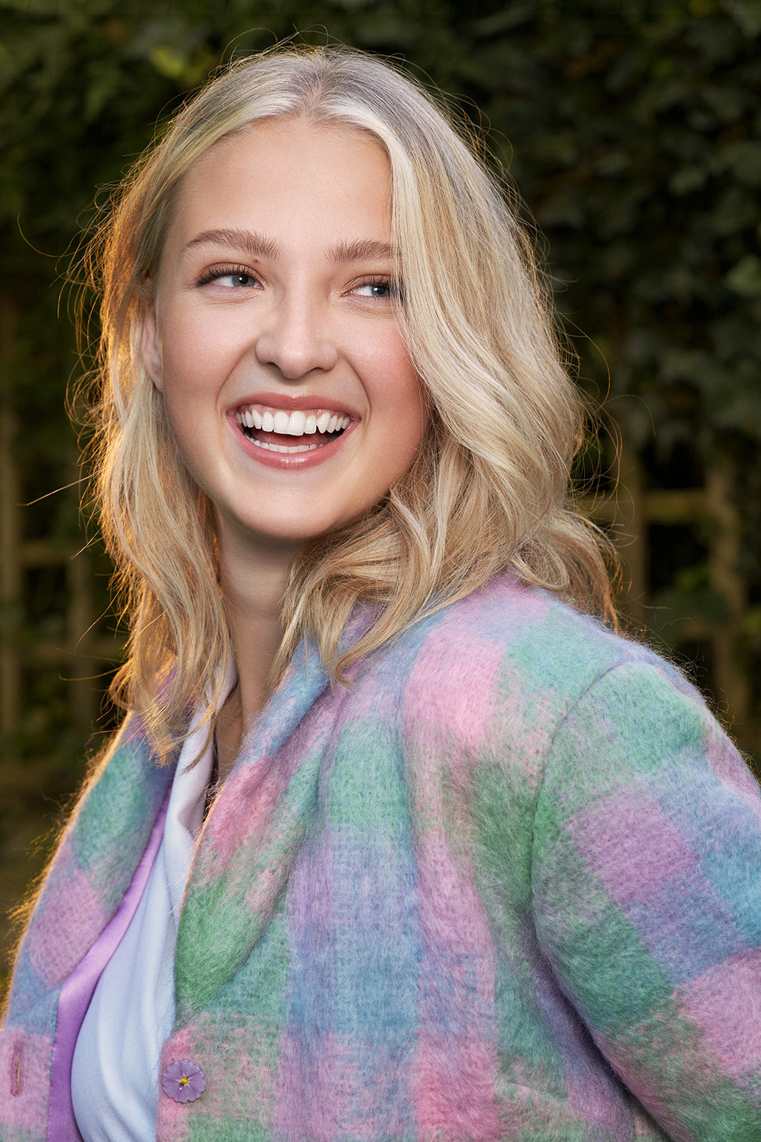 Pastel Check Cardigan Jacket