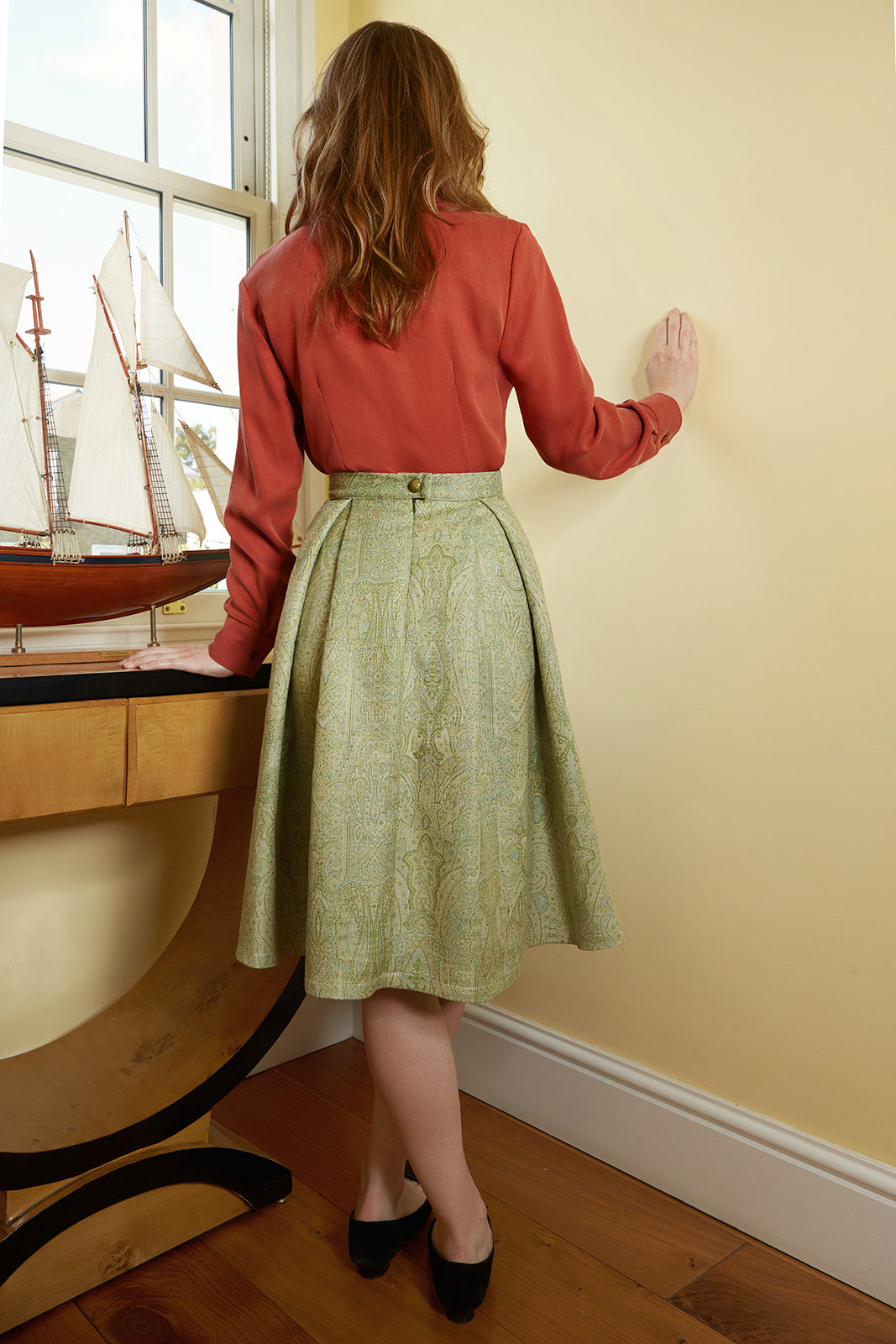 Renaissance Paisley A-line Skirt